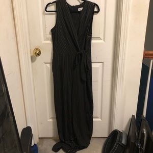 Black wide-leg jumpsuit
